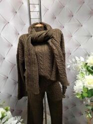 Kompleti: ❤️❤️ Trodelni trikotazni kompleti pantalone+dzemper+šal Cena:3500 din — 9