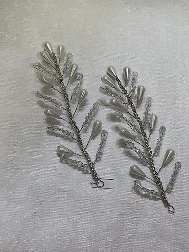 Свадебные аксессуары: Свадебный аксессуар, Свадебная диадема, тиара, Новый, цвет - Серебристый — 10