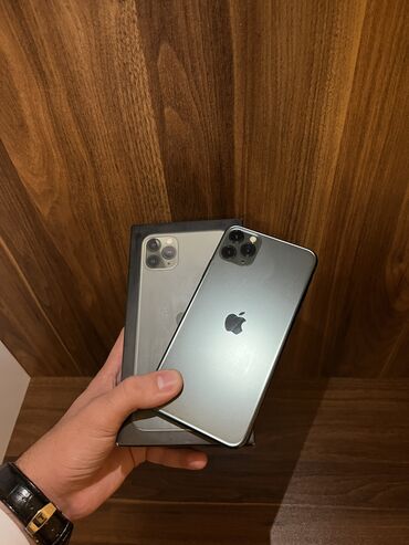 Apple iPhone: IPhone 11 Pro Max, 64 GB, Matte Midnight Green, Zəmanət, Face ID