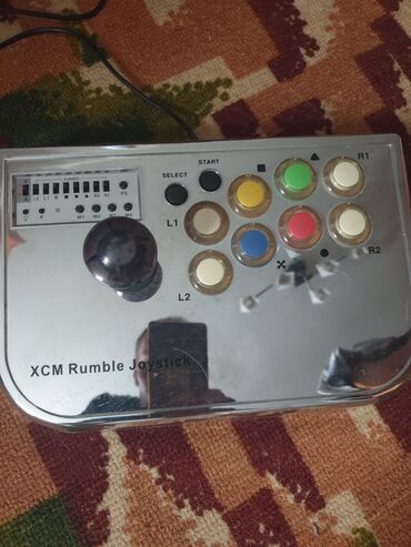 хаб свитч: Игровой джойстик XCM Rumble Joystick с серебристым корпусом