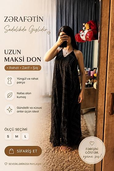 bey xoncalari: Uzun maksi don – zəriflik və rahatlıq bir arada. Xüsusiyyətlər: - — 1