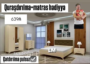 taxta komod: Yataq otağı dəsti – quraşdırılma + hədiyyə matras Komplekt: - 2 — 1