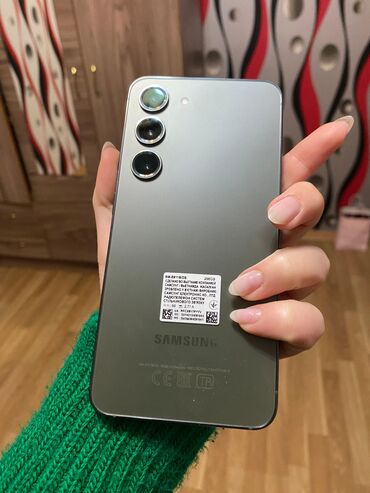 Samsung: Samsung Galaxy S23, 256 GB, rəng - Boz, Zəmanət, Sensor, Barmaq izi