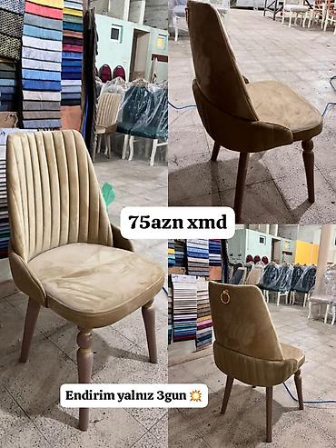 makiyaj stol: Təkli yumşaq oturacaq/stul - Rəng: bej - Material: məxmər tipli — 1