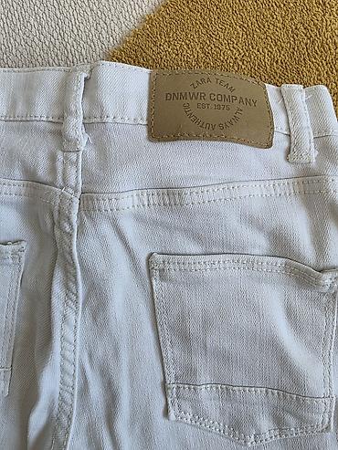 2 yas: Zara Kids ağ rəngli cins şalvar - Model: Regular - Ölçü: 2–3 yaş (98 — 4