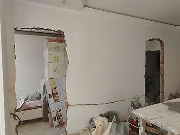 Təmir işləri: Dəmir-beton və kərpic arakəsmələrin sökülməsi, planlama dəyişiklikləri — 1