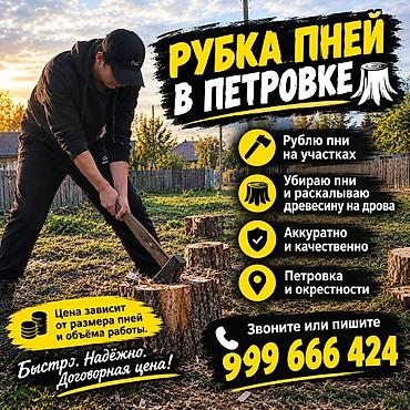 заточка инструмента: Рубка пней в Петровке и окрестностях - Рублю пни на участках. - — 1