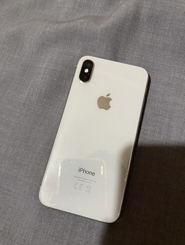 Apple iPhone: IPhone X, Б/у, 256 ГБ, White Titanium, Наушники, Зарядное устройство, Защитное стекло, 100 %