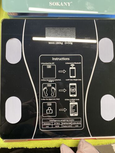 весы на прокат: Floor Scale Электрондук, Айнек, 180 кг