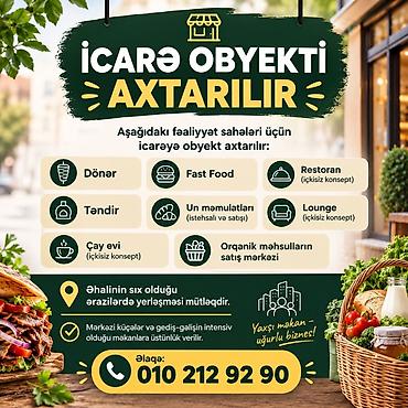 old baku: İcarə obyekti axtarılır Aşağıdakı fəaliyyət sahələri üçün uyğun — 1