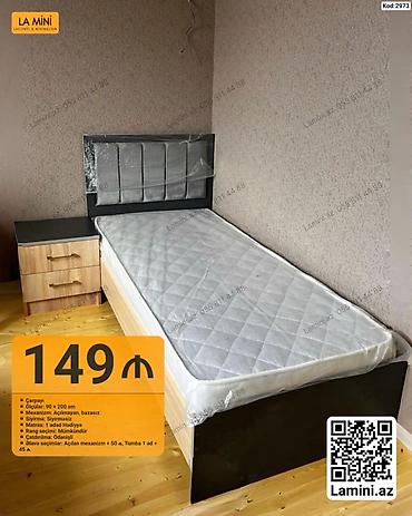 Ev və bağ: Çarpayı dəsti – Kod: 2973 - Ölçü: 90 × 200 sm - Mexanizm: Açılmayan — 1