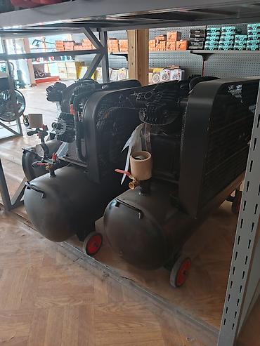 шиномонтажные инструменты: Поршневой воздушный компрессор на колесной тележке - Тип: ременной — 2