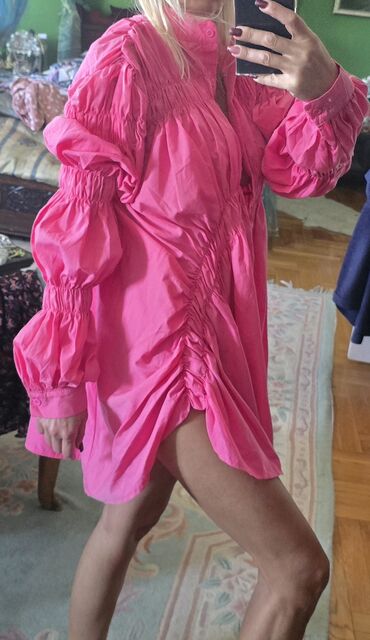 Haljine: S (EU 36), bоја - Roze, Oversize, Dugih rukava — 8