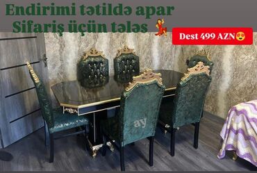 Mebel: Qonaq otağı üçün, Yeni, 8 stul