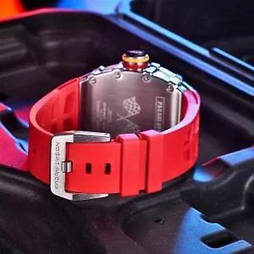 Ručni satovi: Pagani Design PD-1738 -Crvena- Richard Mille Skeleton Homage Potpuno — 10