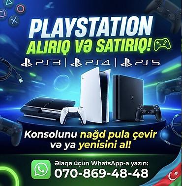 PlayStation konsollarının alışı və satışı! PS3, PS4, PS5 modelləri