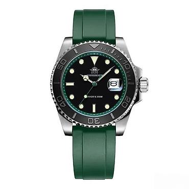 Ručni satovi: ADDIESDIVE AD2040 - 41mm -Zelena- Rolex YACHT-MASTER Homage Potpuno — 8