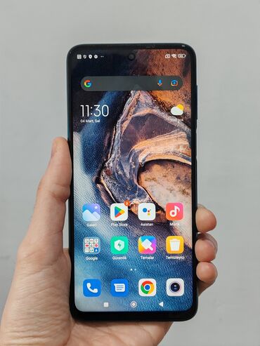 Xiaomi: Xiaomi Redmi Note 9 Pro, 128 GB, rəng - Göy, 
 Barmaq izi, İki sim kartlı