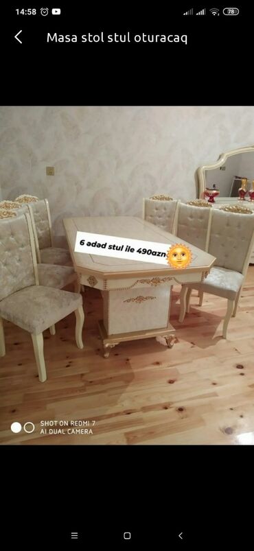 qonaq dəsti: Для гостиной, Новый, 6 стульев