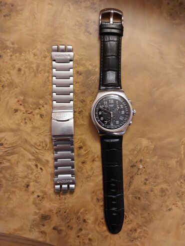 kişi saat: İşlənmiş, Qol saatı, Swatch, rəng - Gümüşü