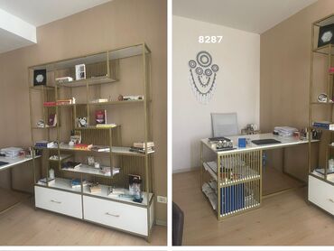 köhnə mebellər: Loft üslubunda hazırlanmış vitrin dolab və yazı masası (2600 manata
