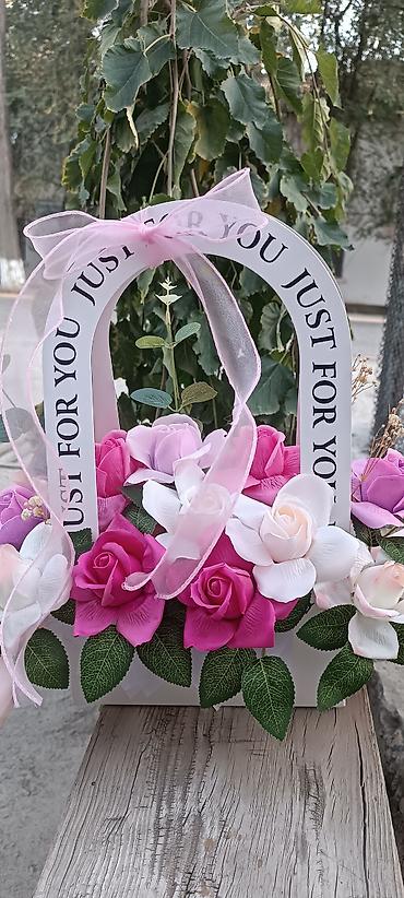 Букеты из живых цветов: Букеты из мыльных роз - Элегантные композиции из реалистичных — 10