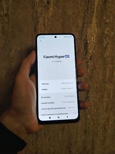 telefon akse: Redmi Note 11S, 128 GB, rəng - Göy, Barmaq izi, İki sim kartlı, Face ID — 4