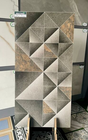 Kafel və metlax: Seratonia “Star Decor” keramoqranit plitə - Dizayn: üçbucaqlı və
