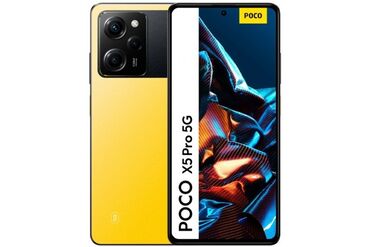 мини телефон: Poco X5 Pro 5G, Новый, 256 ГБ, цвет - Желтый, 1 SIM