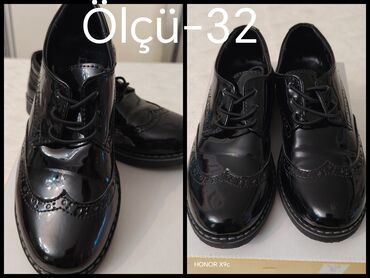 демисезонная детская обувь 22 размера: Uşaq ayaqqabısı – ölçü 32 - Model: klassik “brogue” üslubunda