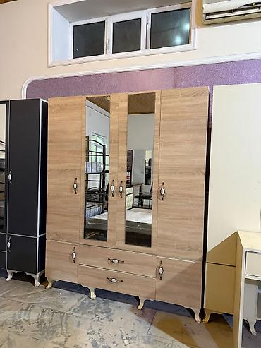 giris dolabi: Yeni, 5 qapı, Güzgülü, Qəhvəyi, Taxta, Açılan, Düz dolab — 5