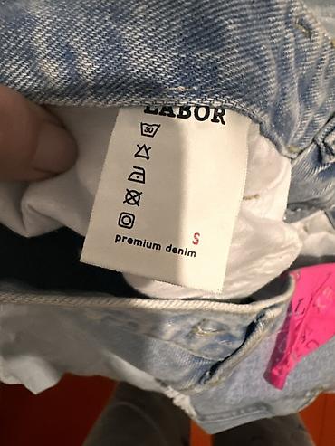 раунд лаб: Джинсовые шорты LABOR, размер S. - Материал: premium denim (хлопковый — 4