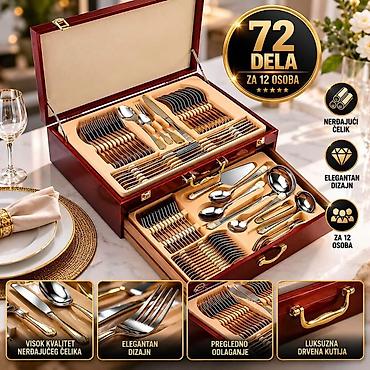 PRIBOR ZA JELO za 12 osoba u elegantnom koferu - Ovaj visokokvalitetni