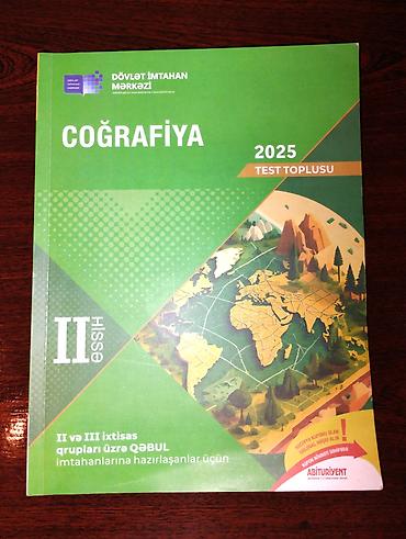Məktəb dərslikləri: Məhsul: Coğrafiya – 2025 Test Toplusu (II hissə) Xüsusiyyətlər: - — 1