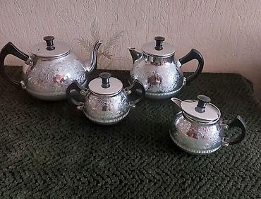 caydanlar: Çay dəsti, rəng - Gümüşü, Metal — 1