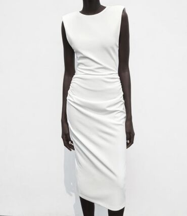 белое платье больших размеров: Вечернее платье, Длинная модель, Вискоза, Без рукавов, M (EU 38)