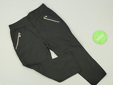 czarne cargo pull and bear: Spodnie 3/4 damskie, rozmiar S — 2