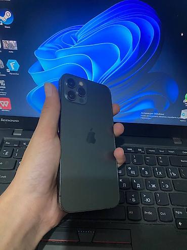 Уюлдук телефондор жана аксессуарлар: IPhone 12 Pro, Колдонулган, 256 ГБ, Black Titanium, 100 % — 3