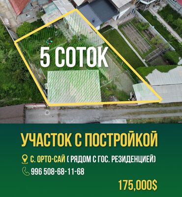 дом токмок покровка: 5 соток, Для строительства, Красная книга, Тех паспорт