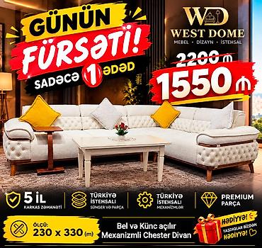 Künc divan, Yeni, Açılan, Parça