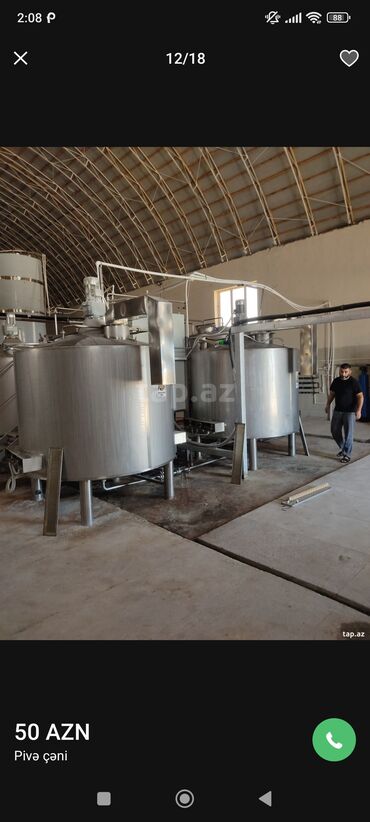 Baklar və çənlər: Paslanmayan poladdan süd və qida daşıma/saxlama çənləriSüd ve su — 16