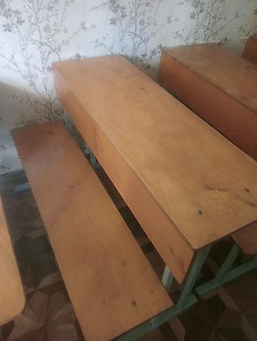 dərs çalışma masası: Məktəb Partası və Skamyası (ikili) - Dəst: 1 ədəd parta + 1 ədəd — 1