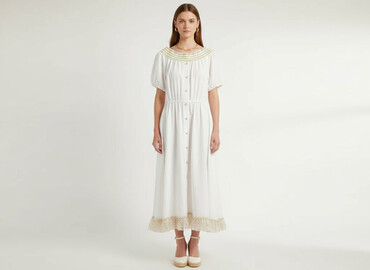 biała sukienka boho shein: Sukienka damska, rozmiar S