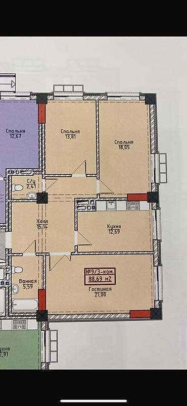 81: 3 комнаты, 89 м², Восток-5 мкр Элитка, 1 этаж, Свежий ремонт — 1