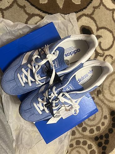 adidas gazeli: Adidas GAZELLE INDOOR — унисекс кроссовки - Цвет: небесно‑синий верх — 4