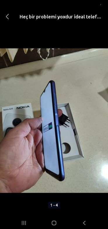 nokia 8850: Nokia G20, 64 GB, rəng - Göy, İki sim kartlı, Sənədlərlə, Sensor