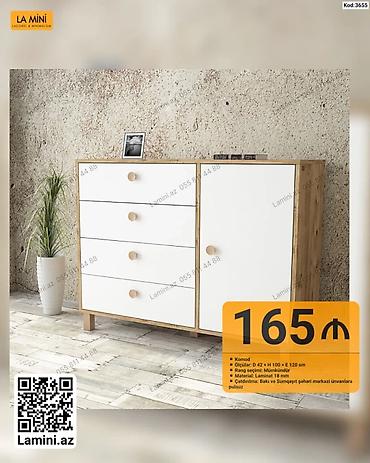 Komodlar: Komod – LA MINI (Kod: 3655) - Ölçü: Dərinlik 42 sm × Hündürlük 100 sm — 1