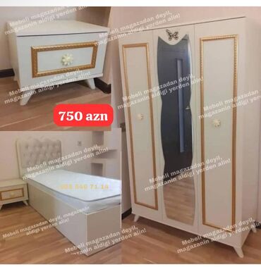 İkimərtəbəli uşaq çarpayıları: Təknəfərlik çarpayı, Dolab, 2 tumba, Yeni