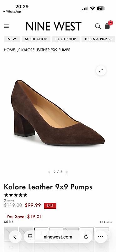 чисто кожа: Туфли-лодочки Nine West Kalore Leather 9x9 Размер 39-40 (9М) — 1