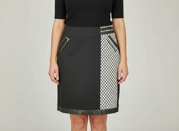 spódniczka w kratke obcisla: Women`s skirt, size XL